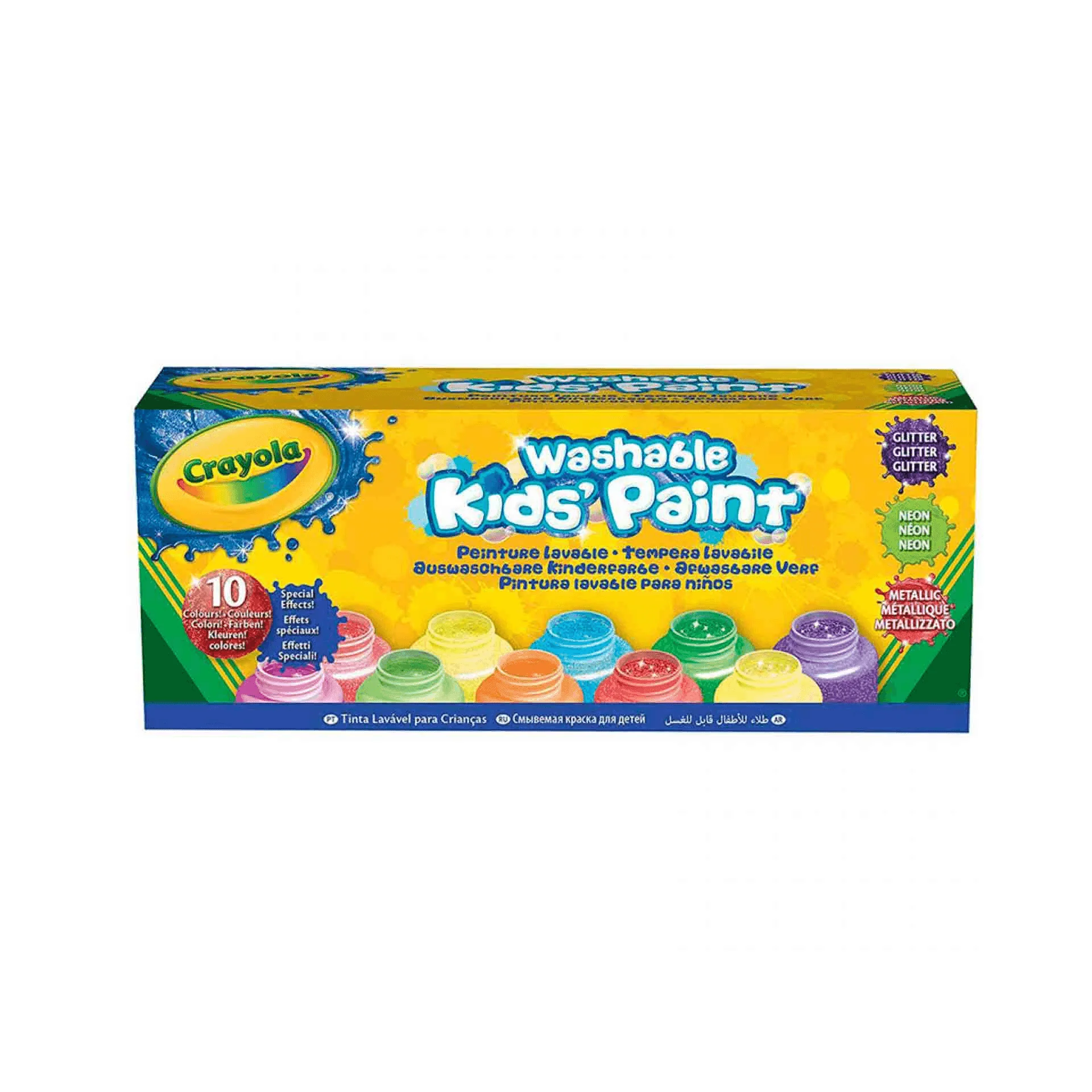 10 Botes Pintura Lavables Efectos Especiales Crayola - Image 2