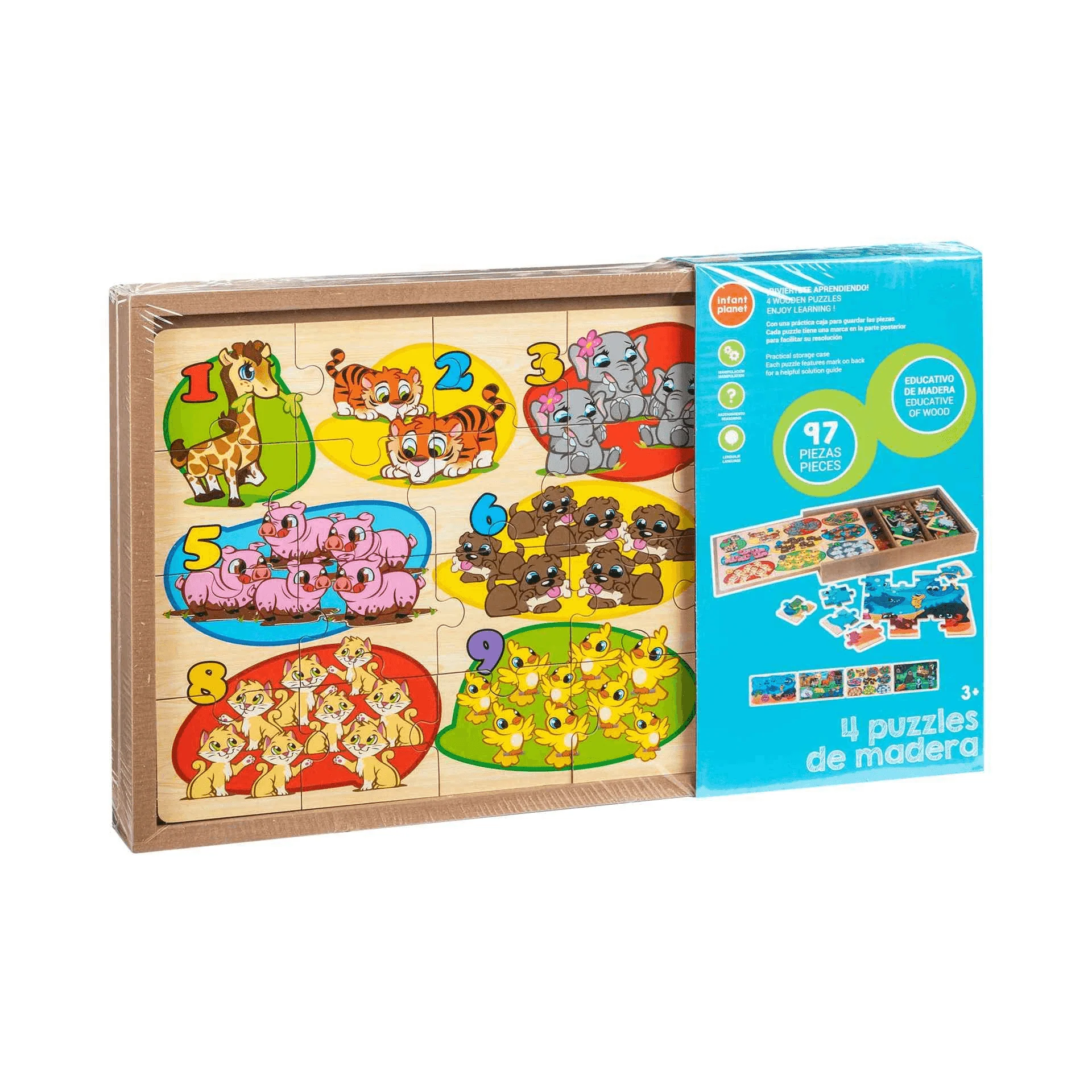 4 Puzzles De Madera En 1 | Juguetes de Madera