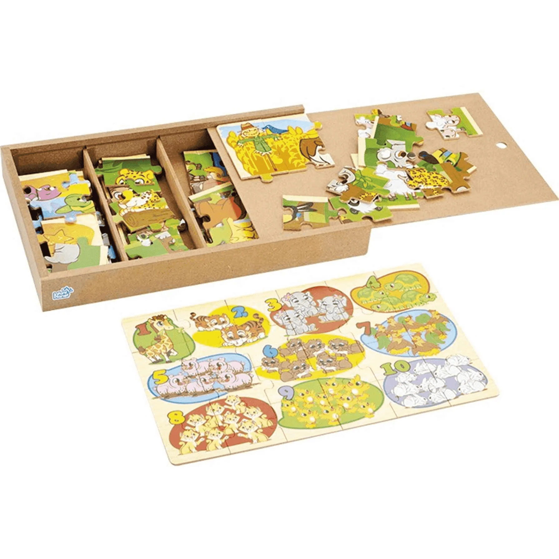 4 Puzzles De Madera En 1 | Juguetes de Madera - Image 2
