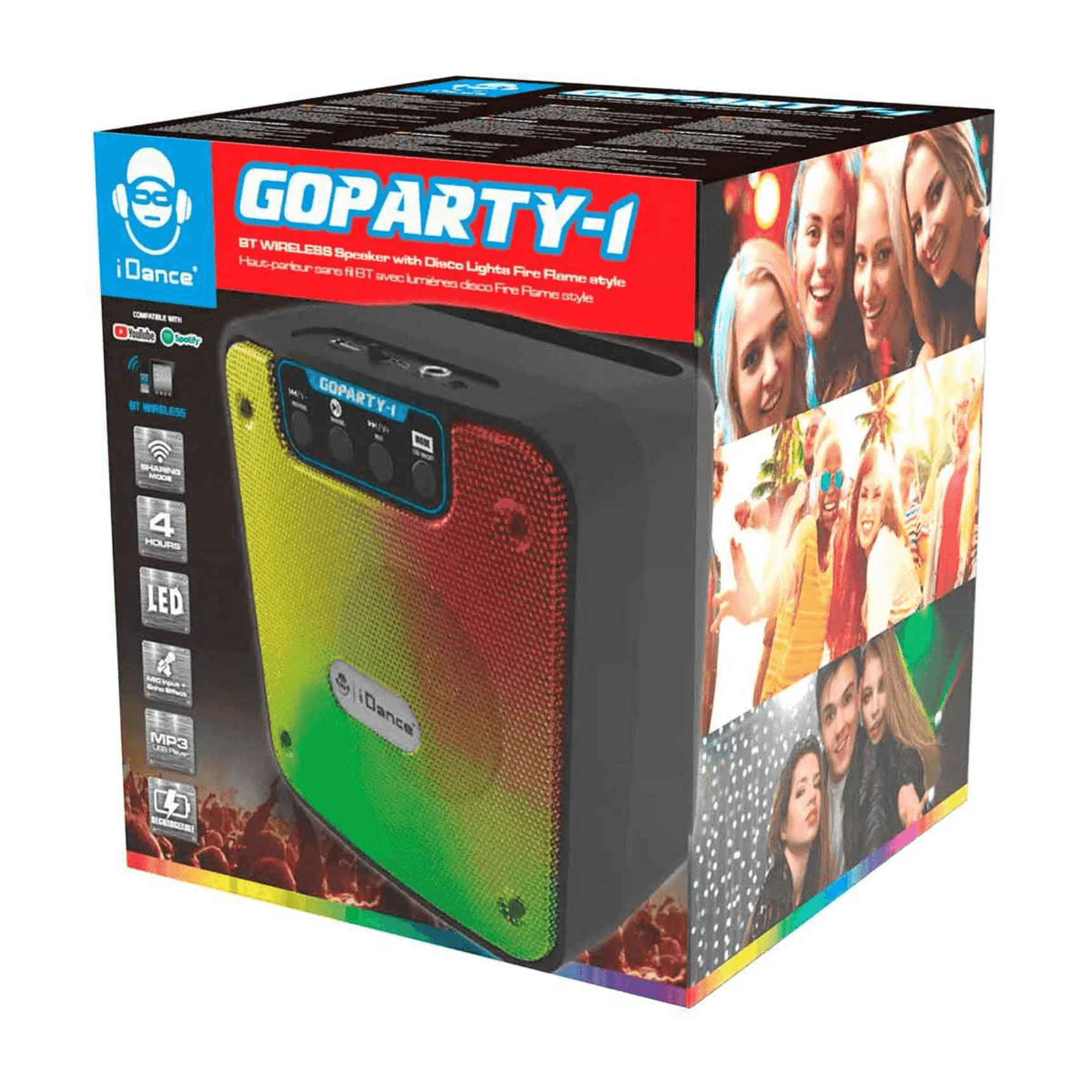 Altavoz Bluetooth iDance GoParty-1 con Luces LED - Image 3