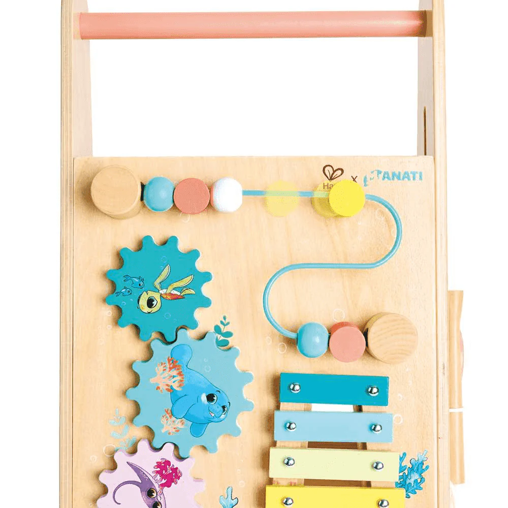 Andador de madera Iti con actividades educativas para bebés - Image 11