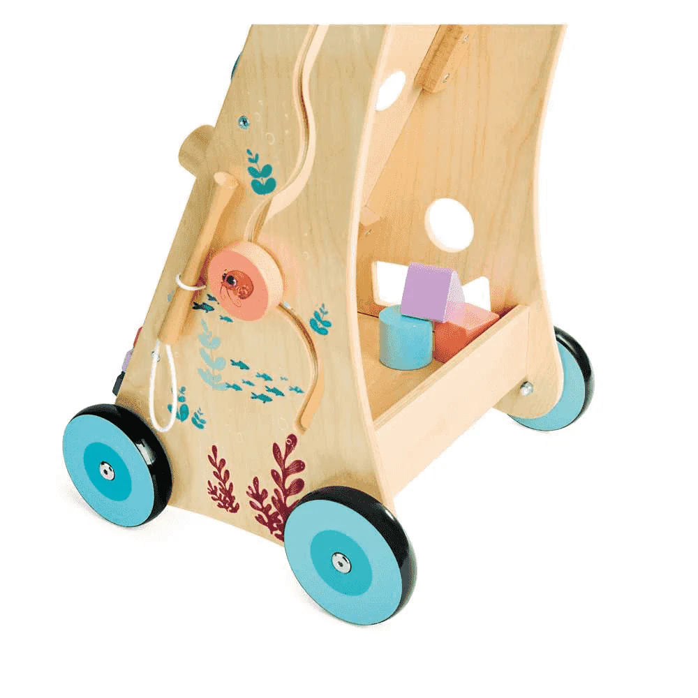 Andador de madera Iti con actividades educativas para bebés - Image 3