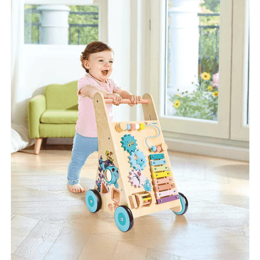 Andador de madera Iti con actividades educativas para bebés - Image 7