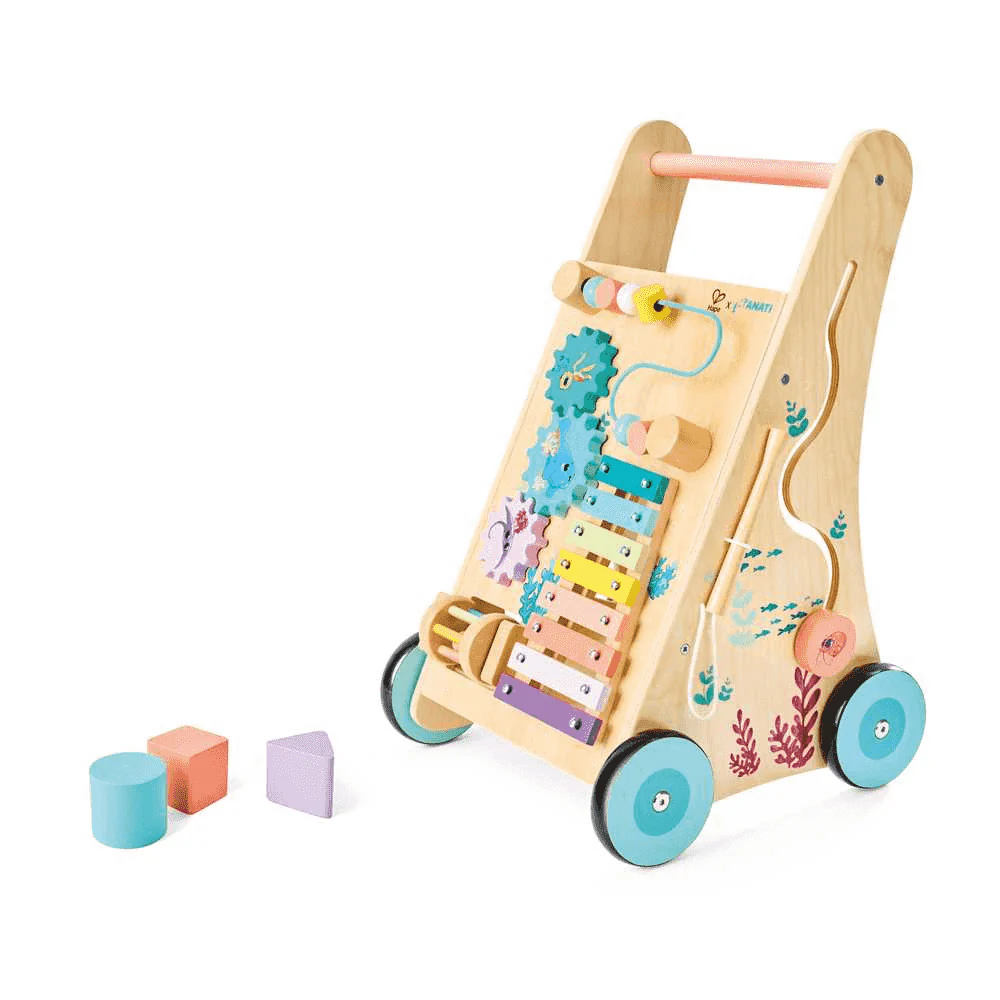 Andador de madera Iti con actividades educativas para bebés - Image 8