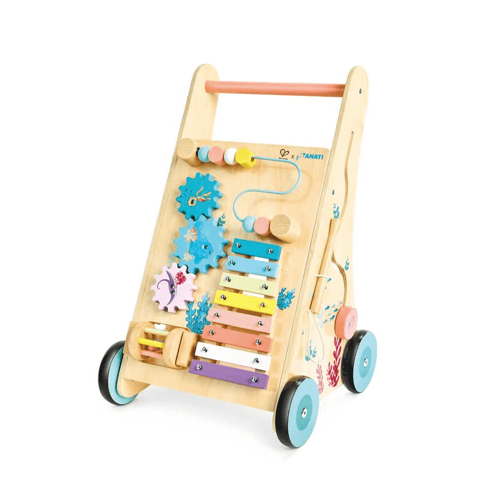 Andador de madera Iti con actividades educativas para bebés - Image 9