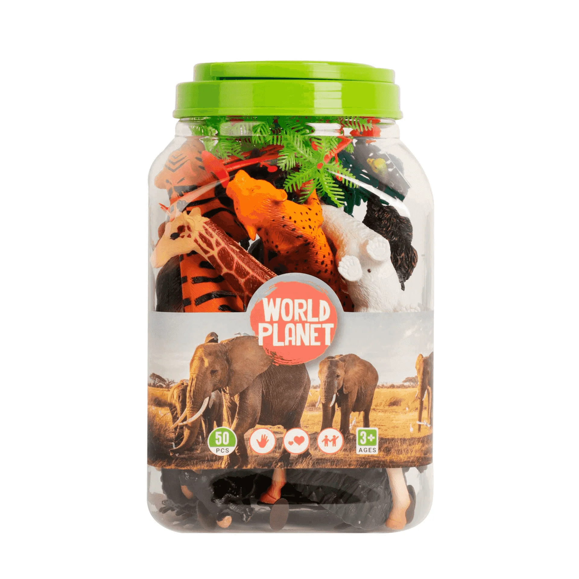 Animales de la Selva Bote 50 Pcs