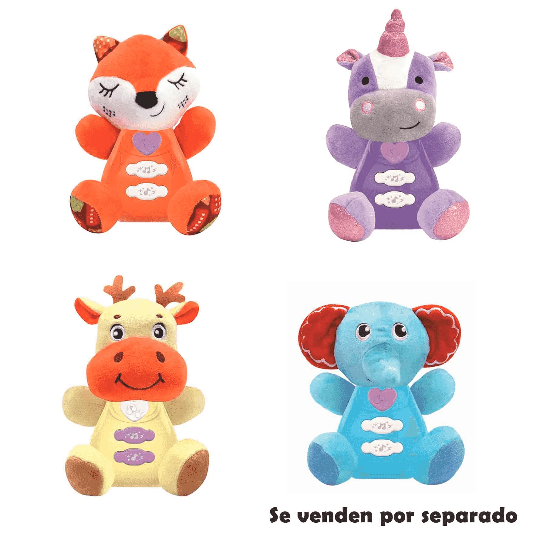 Animalito Soniditos Peluche Infantil Diferentes Modelos