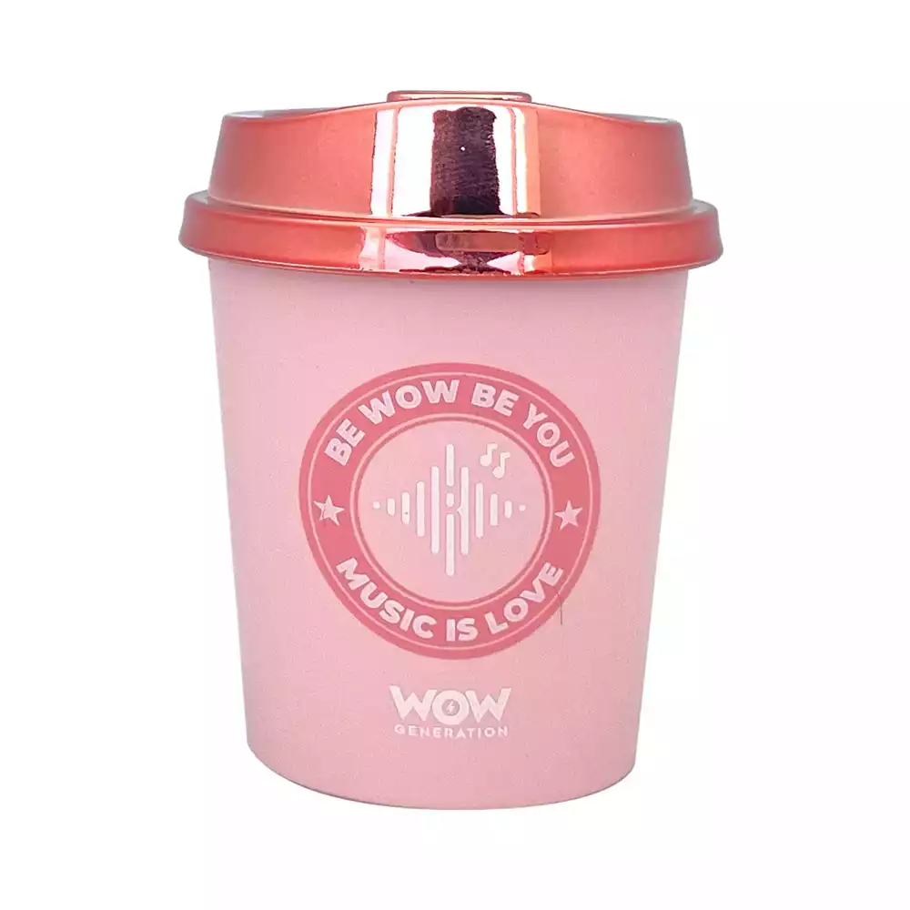 Auriculares Bluetooth WOW Generation Vaso Rosa - Image 2