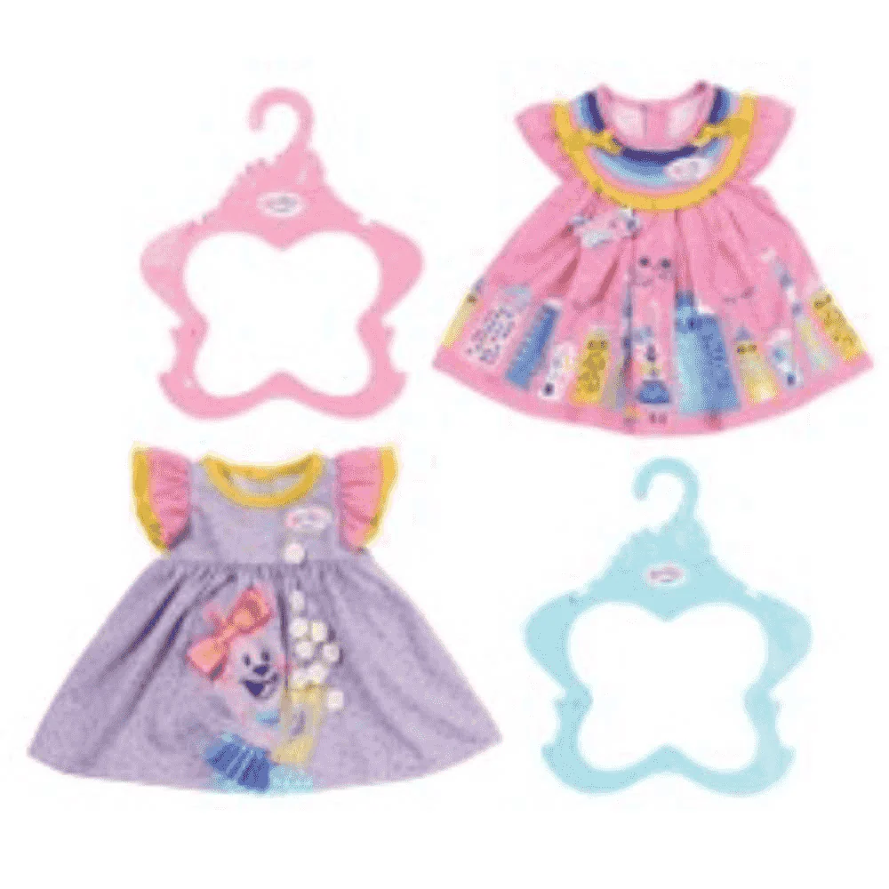 Baby Born Vestidos 43 cm Surtidos – Vestido para muñecas Baby Born con percha (modelo aleatorio)