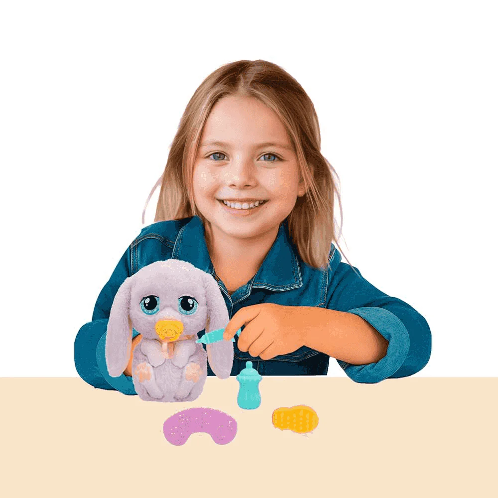 Baby Paws Just Born Bunny Mascota Interactiva con Transportín y Accesorios - Image 3