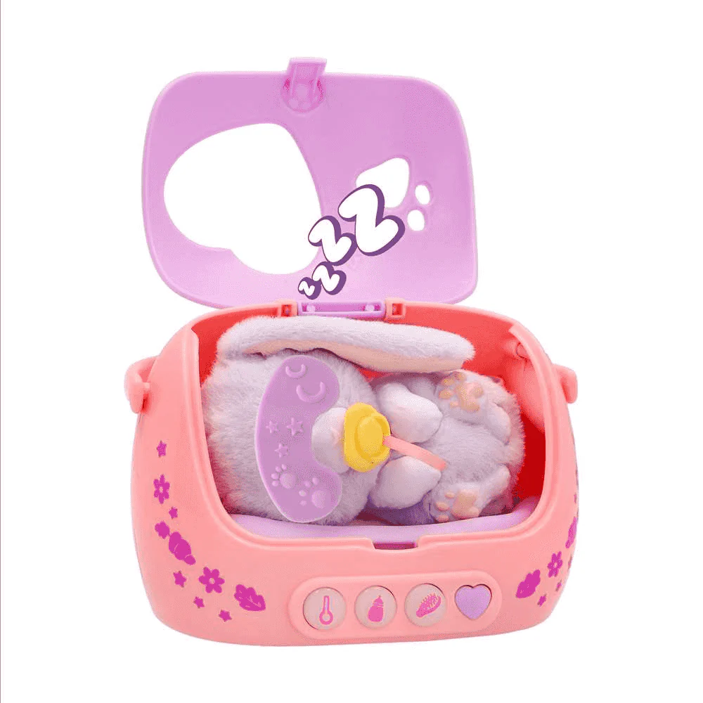 Baby Paws Just Born Bunny Mascota Interactiva con Transportín y Accesorios - Image 4