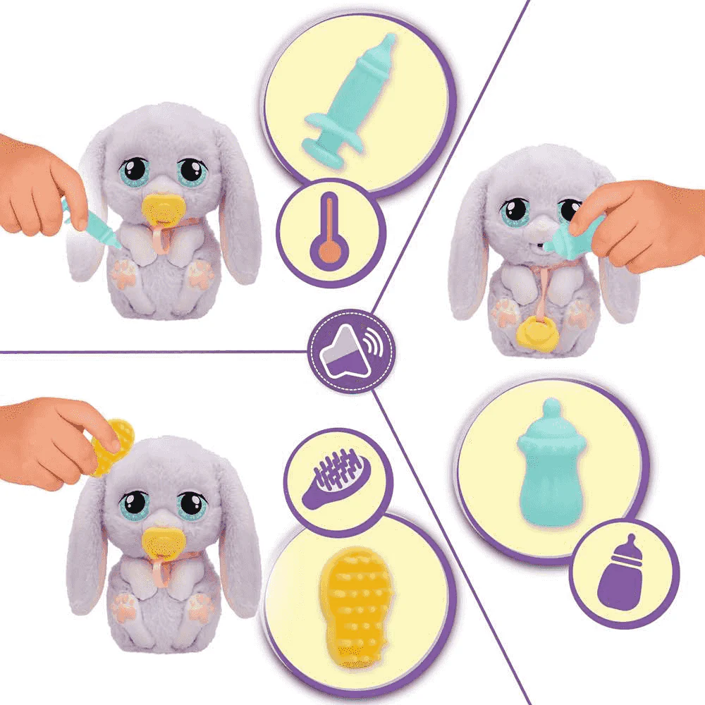 Baby Paws Just Born Bunny Mascota Interactiva con Transportín y Accesorios - Image 6