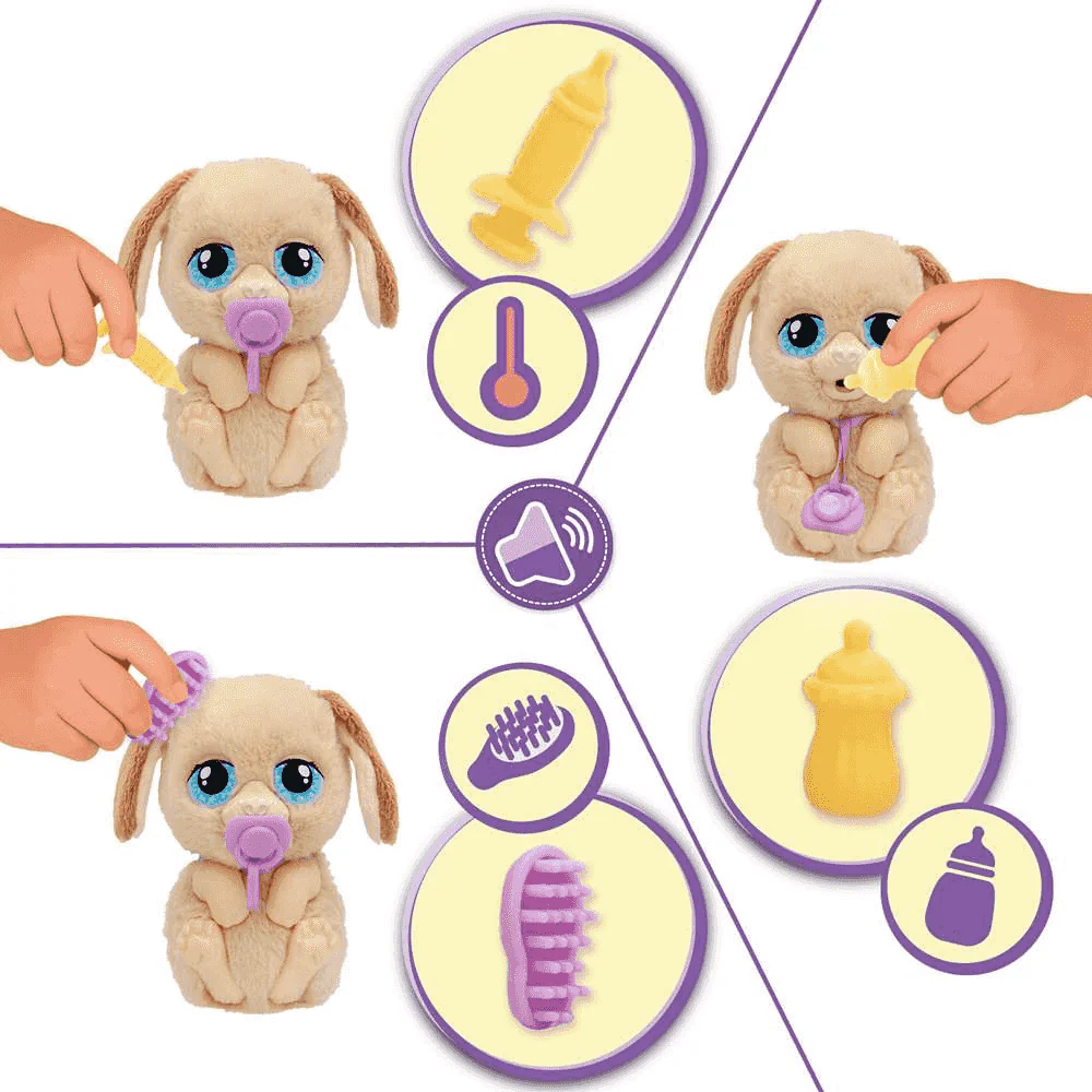 Baby Paws Just Born Puppy Mascota Interactiva con Transportín y Accesorios - Image 4