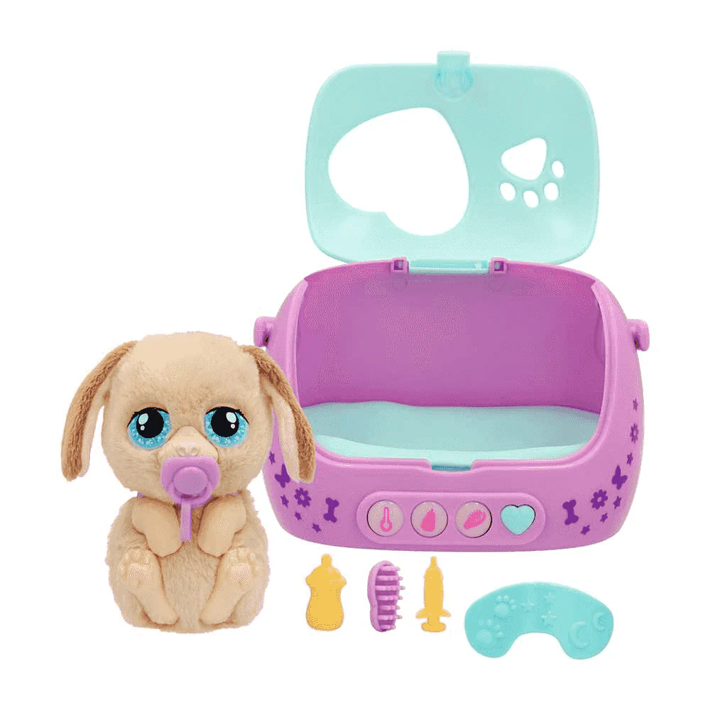 Baby Paws Just Born Puppy Mascota Interactiva con Transportín y Accesorios - Image 8