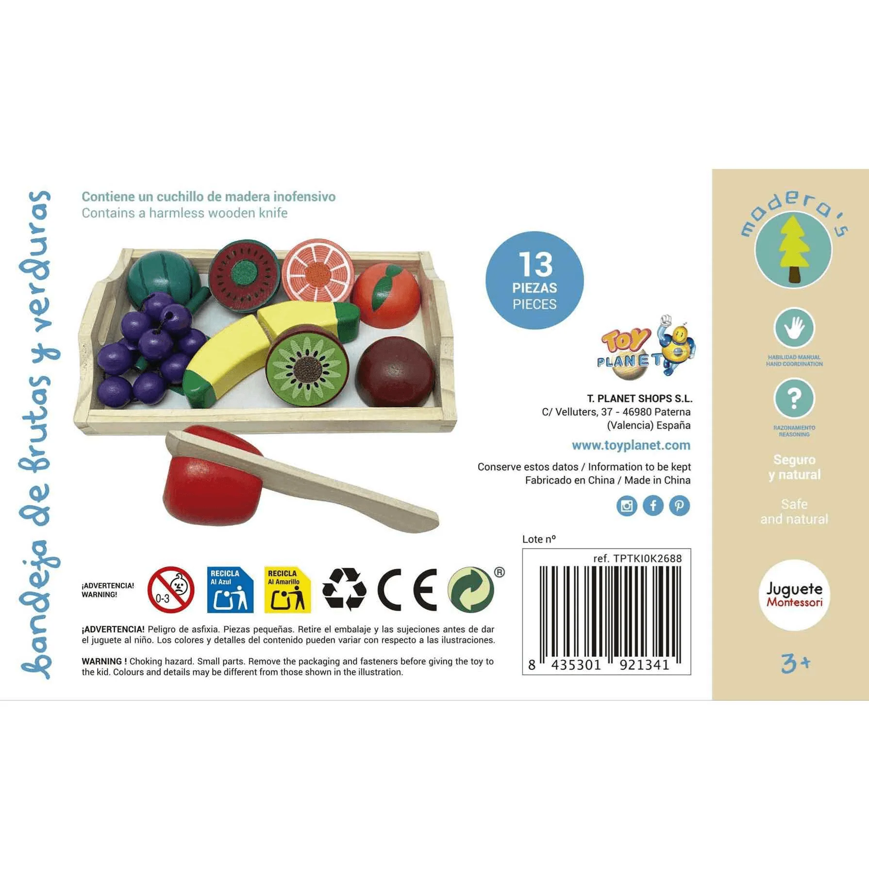 Bandeja de Frutas y Verduras | Maderas - Image 2