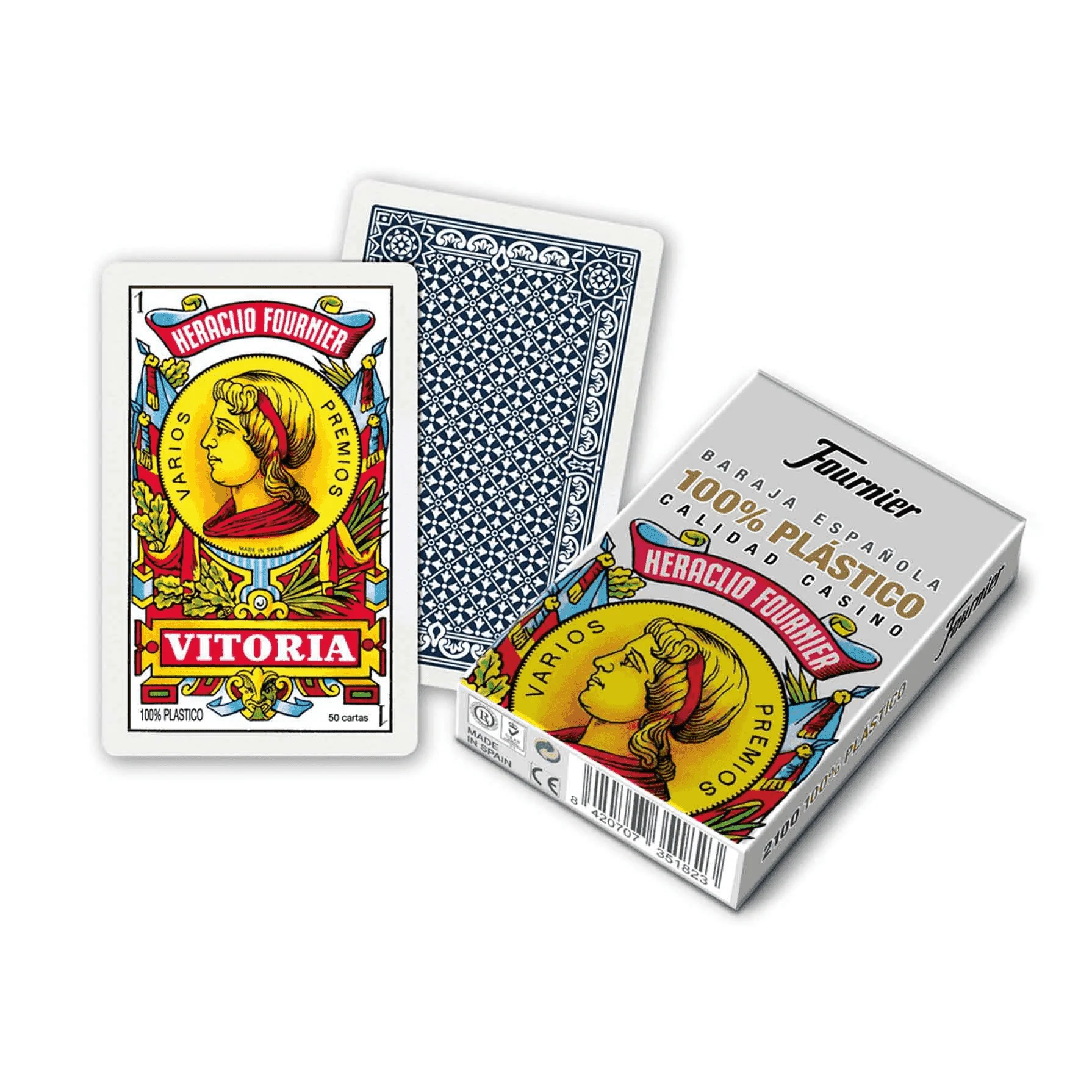 Baraja española de 50 cartas de Plástico