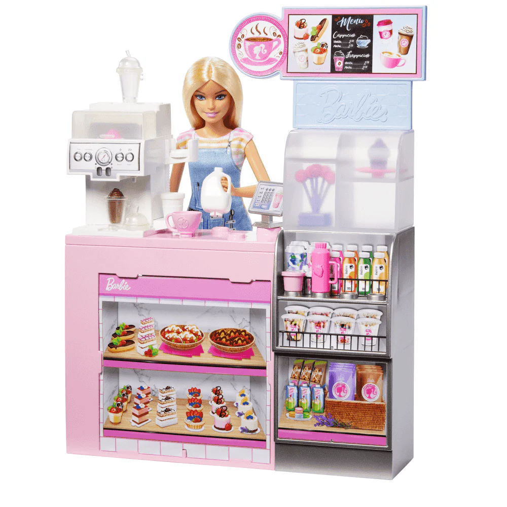 Barbie Cafetería Conjunto de Juego con Muñeca Barista - Image 3