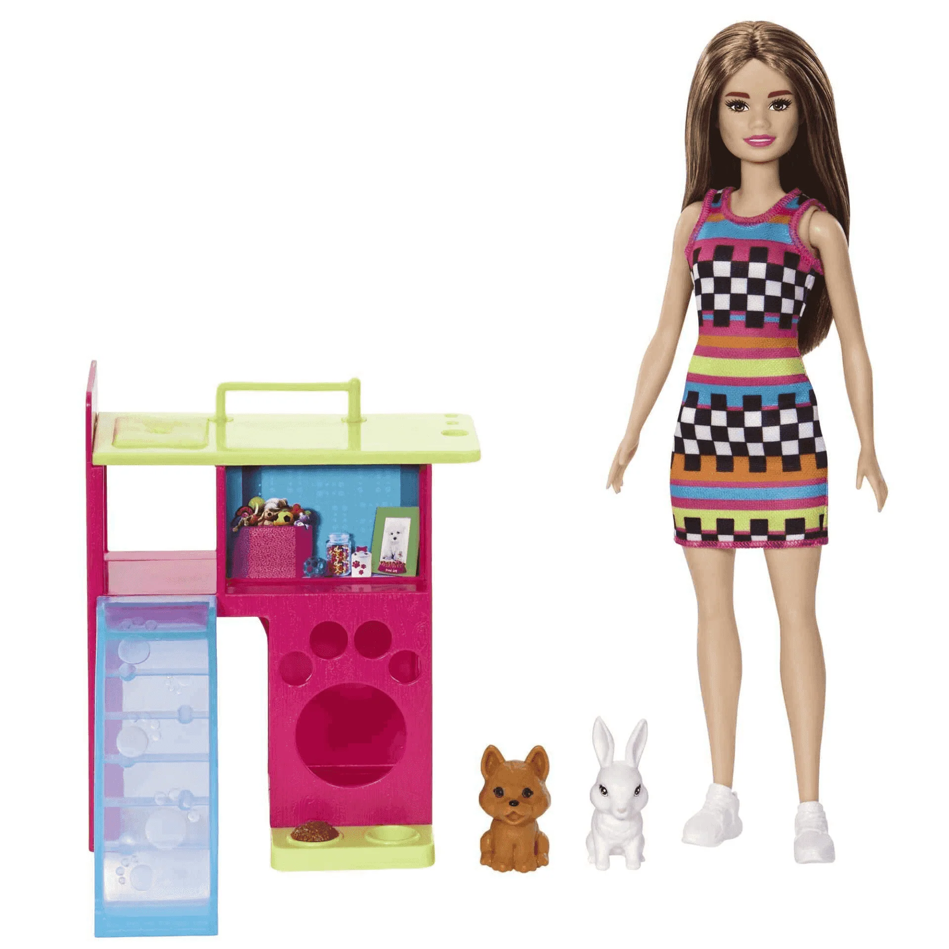 Barbie Conjunto de juego con casa de juegos para mascotas, - Image 3