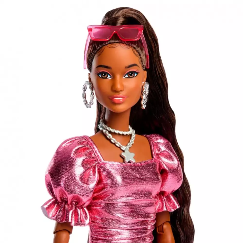 Barbie Deluxe Metallic Bubble Dress Corail - Image 2