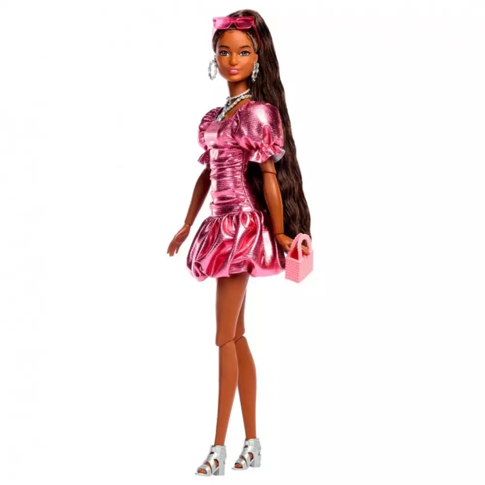 Barbie Deluxe Metallic Bubble Dress Corail - Image 4