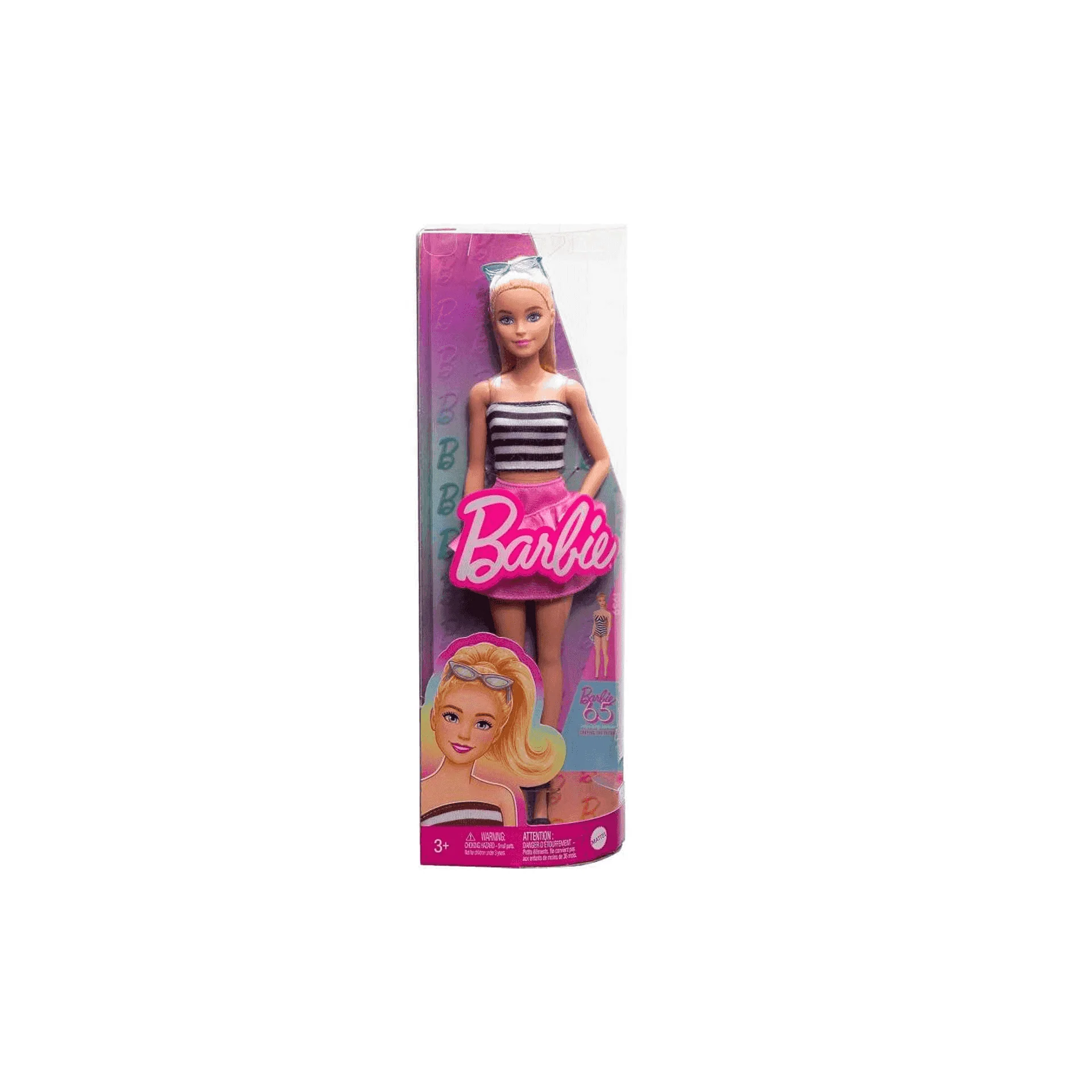Barbie Fashionista con Top rayas y falda Nº 213 - Image 5