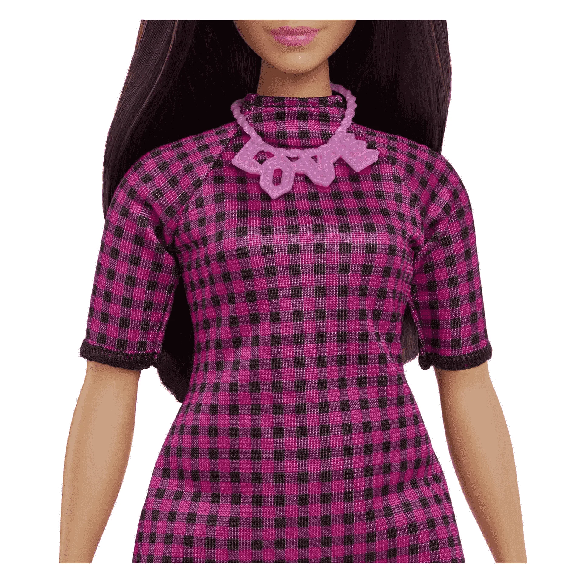 Barbie Fashionista Muñeca Vestido Rosa a Cuadros - Image 4