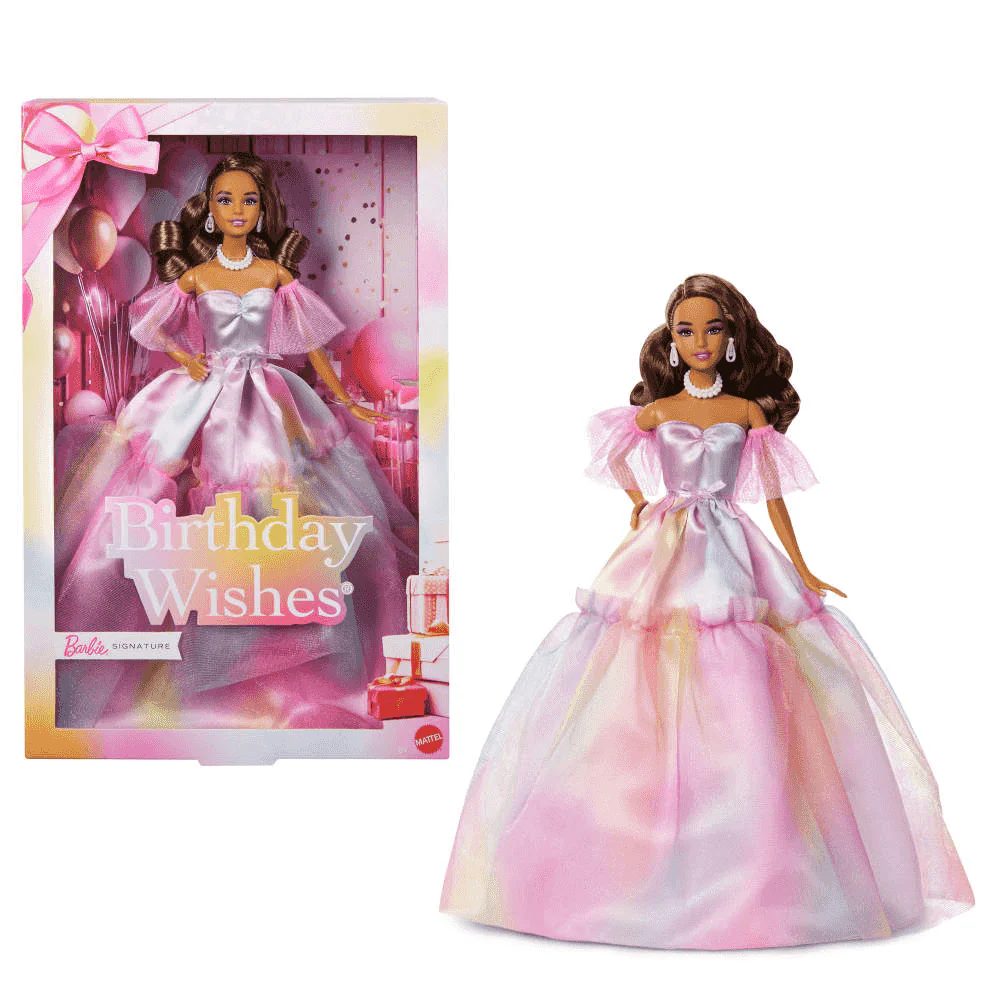 Barbie Feliz Cumpleaños Muñeca con vestido especial de celebración 6 años