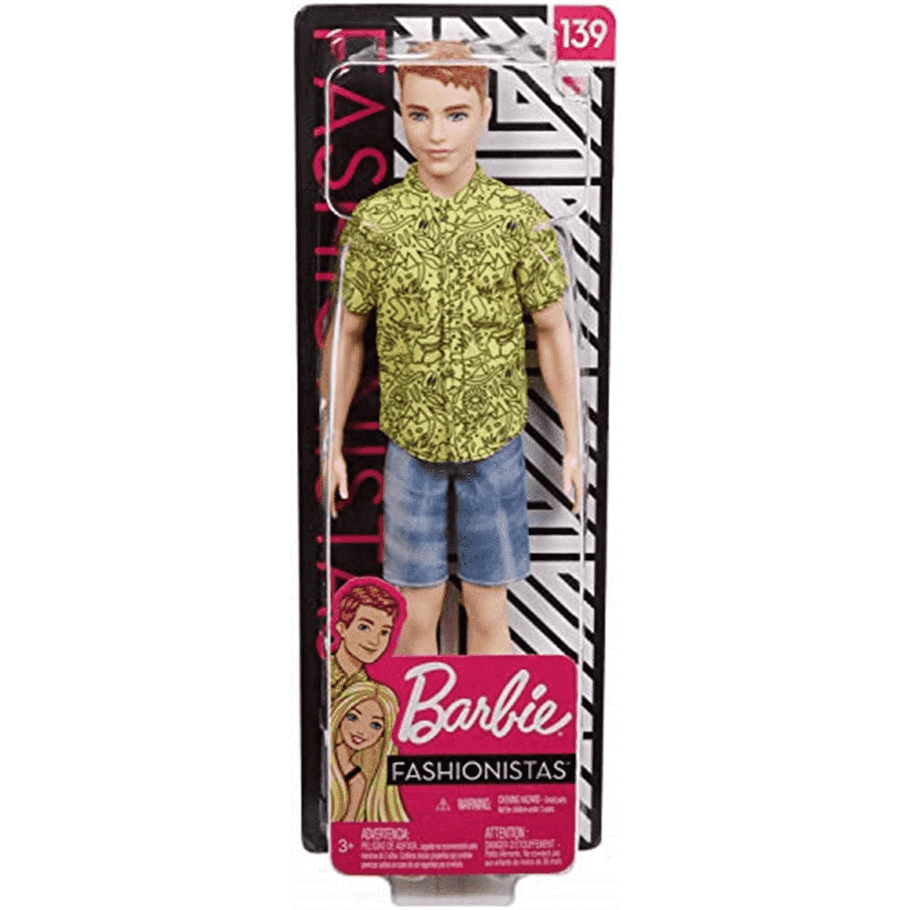 Barbie Ken Fashionistas Muñeco Pelirrojo y Camiseta Amarilla - Image 4