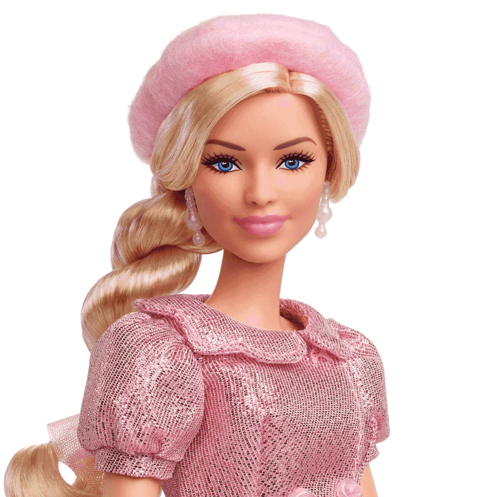 Barbie Muñeca inspirada en la película con vestido rosa de cuadros 6 años - Image 2