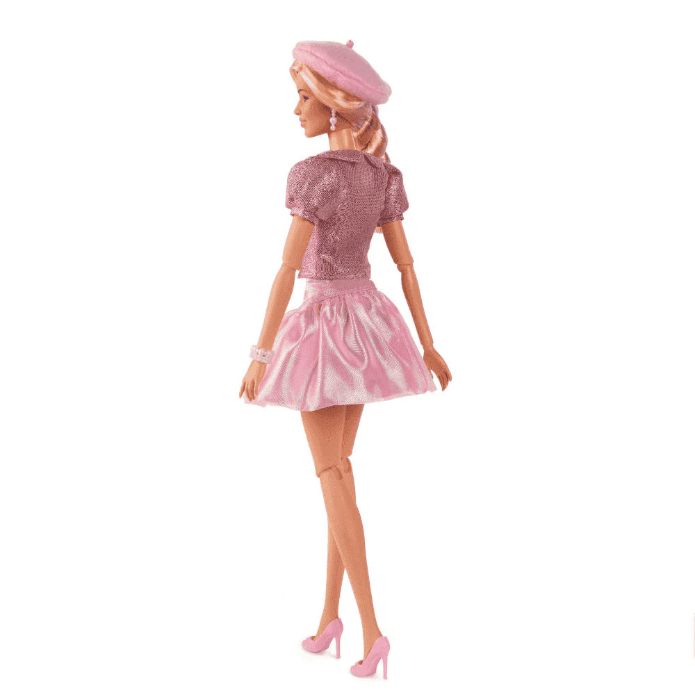 Barbie Muñeca inspirada en la película con vestido rosa de cuadros 6 años - Image 3