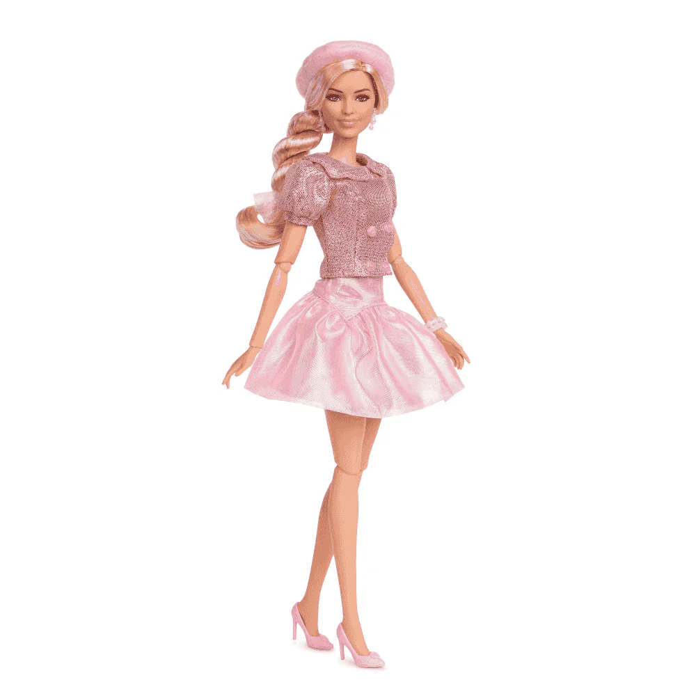Barbie Muñeca inspirada en la película con vestido rosa de cuadros 6 años - Image 5