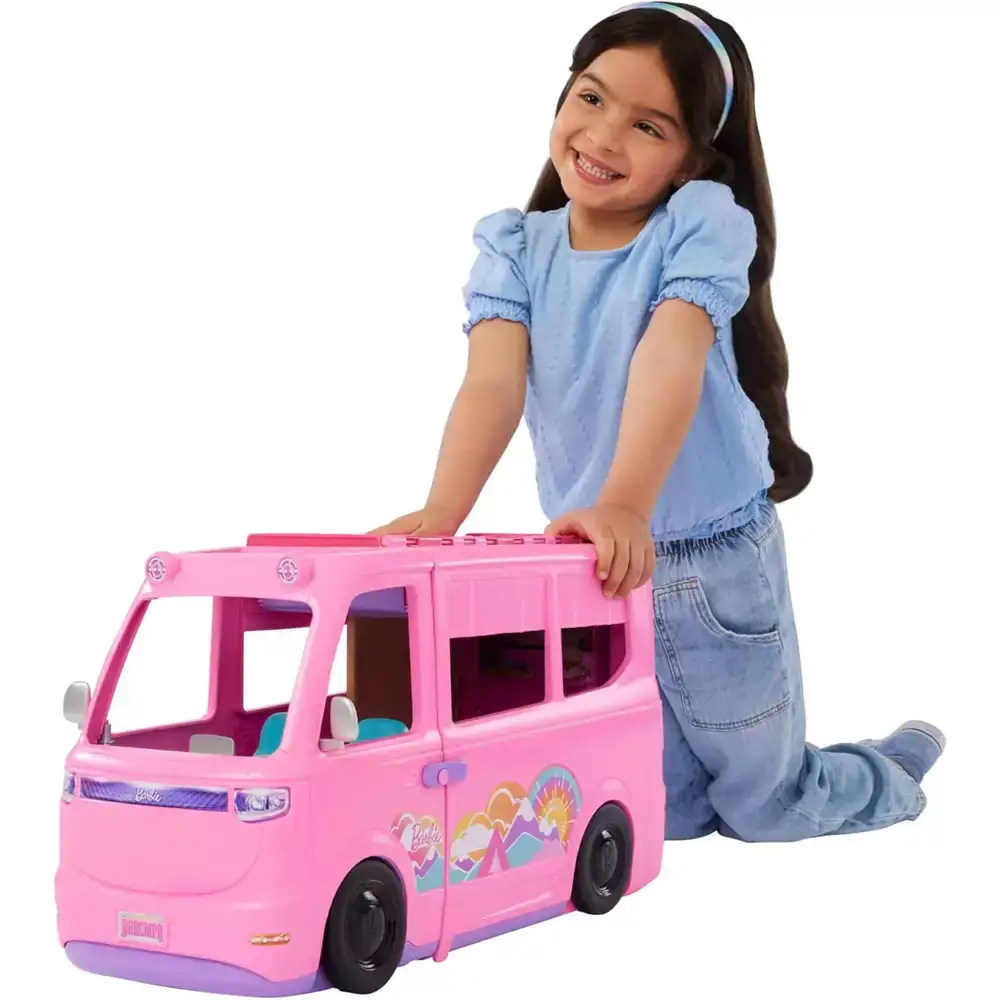 Barbie Súper Caravana DreamCamper Conjunto de juego de vehículo - Juguete de Barbie