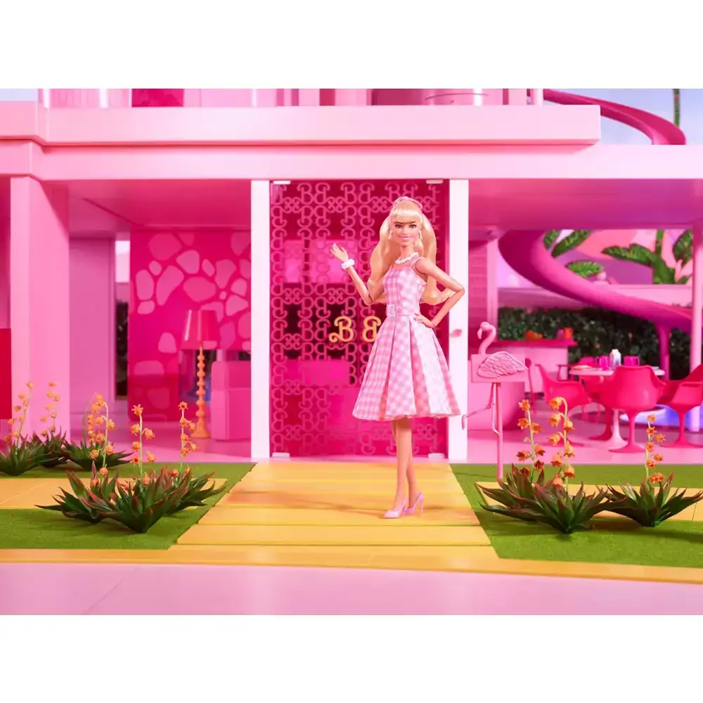 Barbie The Movie Margot Robbie – Vestido vichy rosa - Image 5