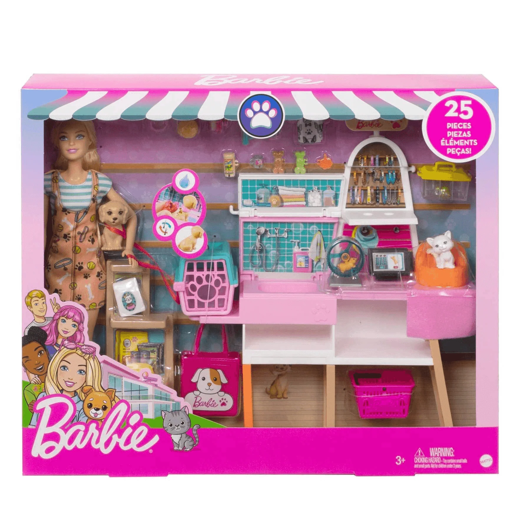 Barbie Tienda de mascotas Muñeca y accesorios para mascotas 3 años - Image 8