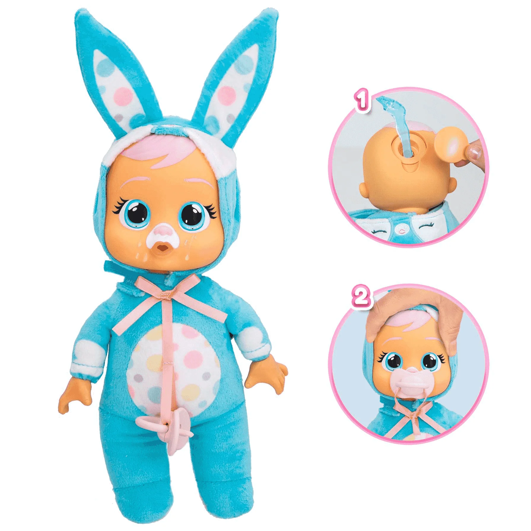 Bebés Llorones Tiny Cuddles Bunnies Brooks Muñeca IMC - Image 4