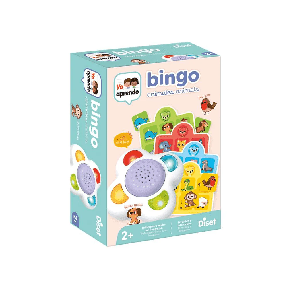 Bingo Zoo Yo Aprendo – Juego educativo de bingo de animales con sonidos y luces (2+ años)