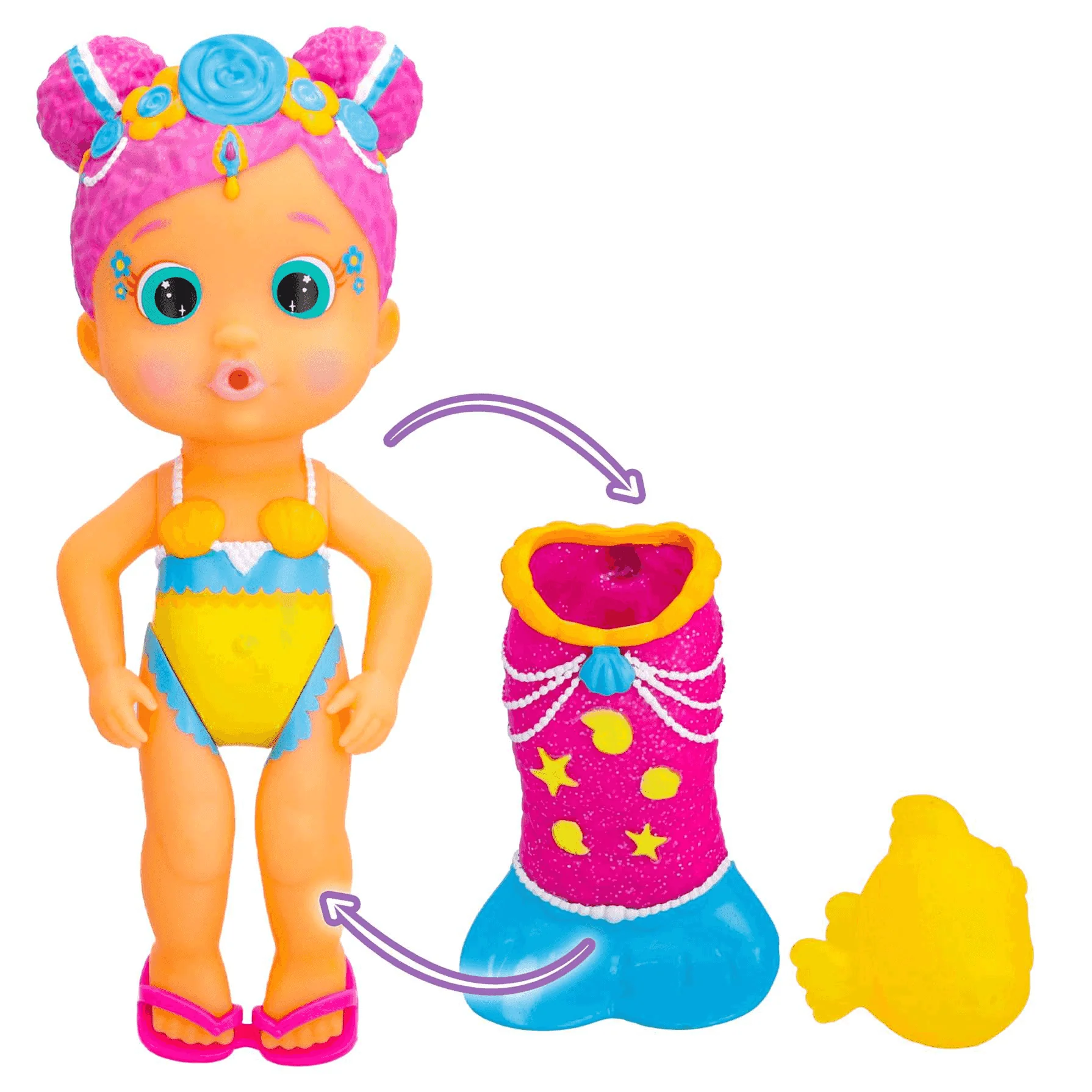 Bloopies Mermaids Magic Tail W2 Melodie Muñeca IMC - Image 3