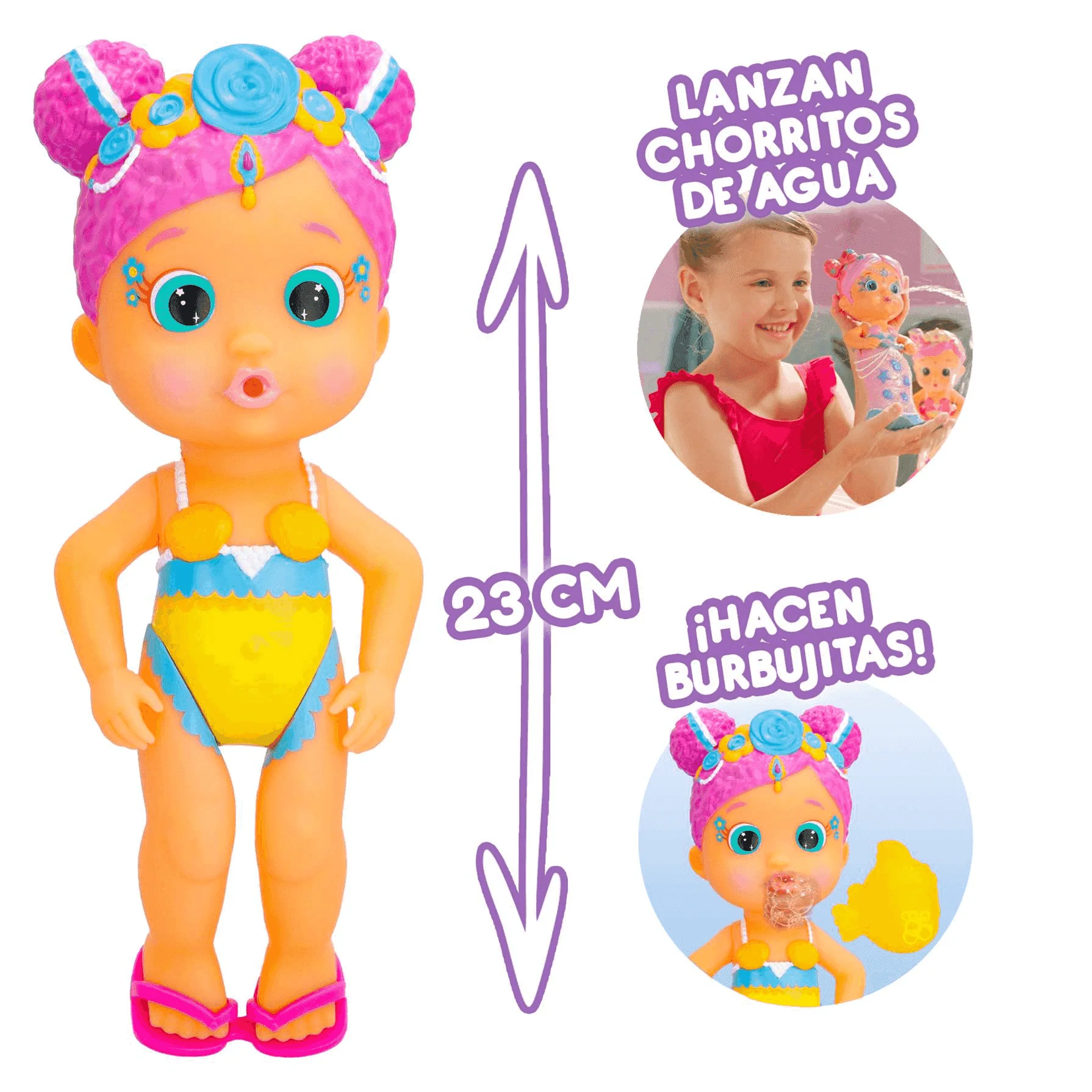 Bloopies Mermaids Magic Tail W2 Melodie Muñeca IMC - Image 4