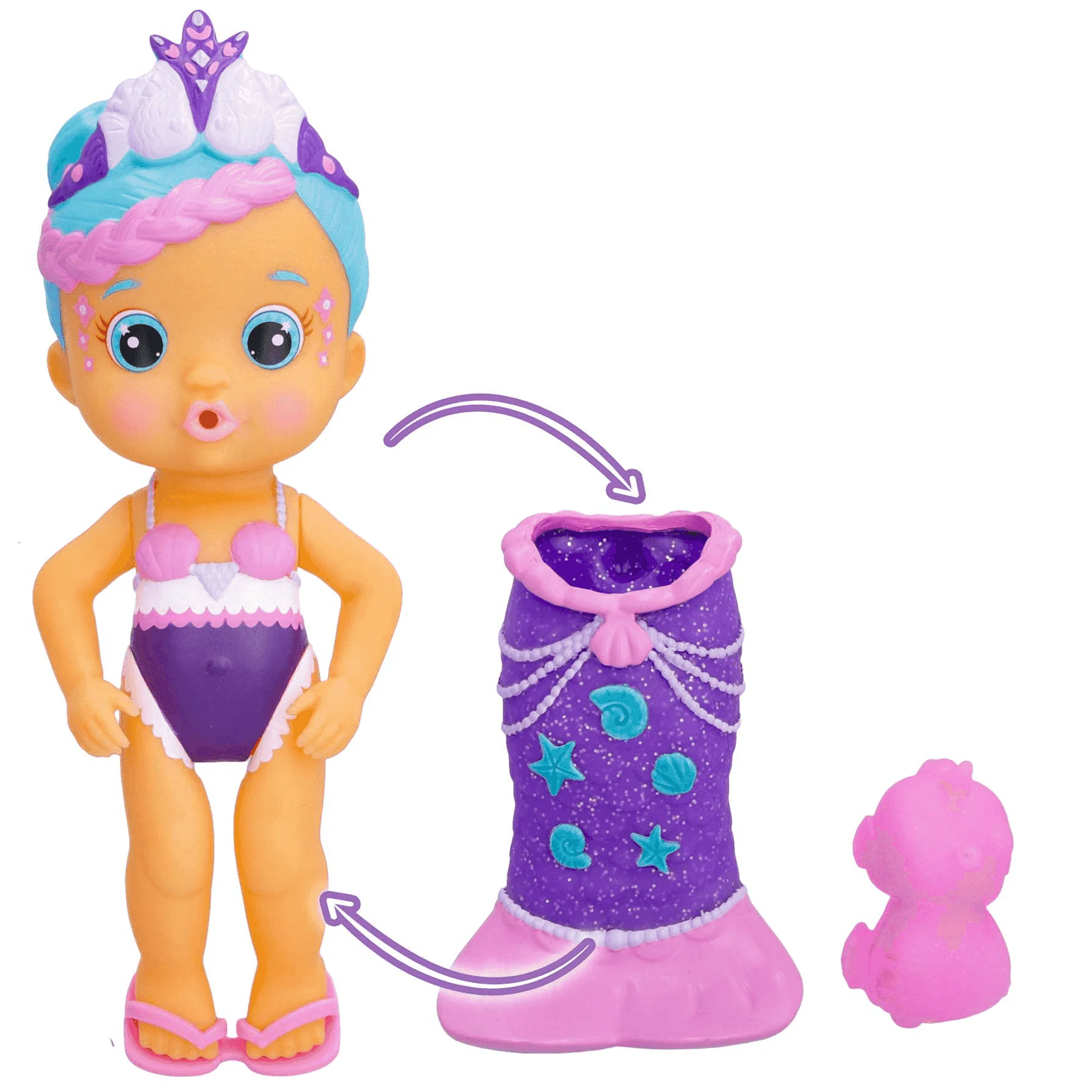 Bloopies Mermaids Magic Tail W2 Nelly Muñeca IMC - Image 3