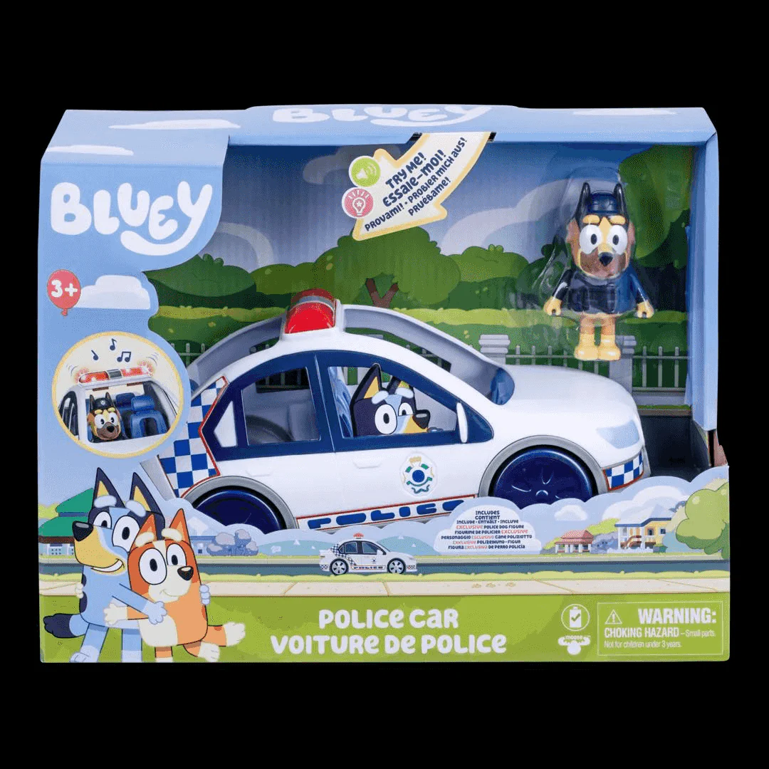 Bluey Coche de Policía con Figura Luces Sonidos y Pegatinas Juguete Infantil 3 años - Image 2