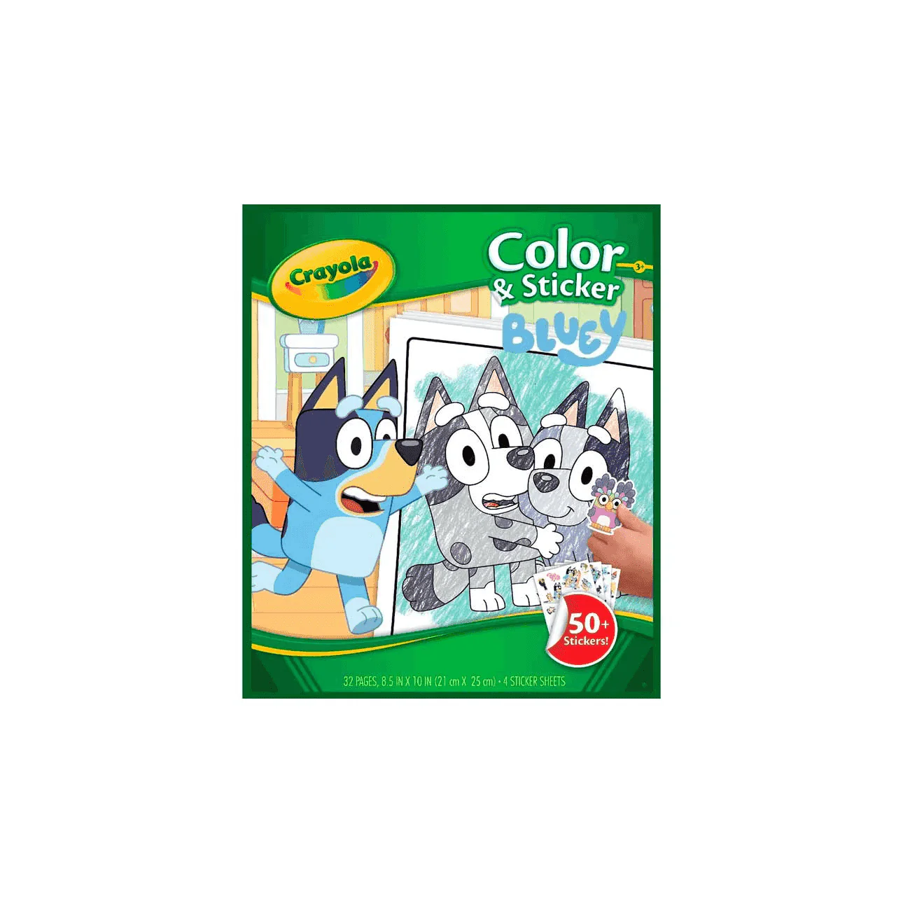 Bluey Libro Para Colorear + Stickers
