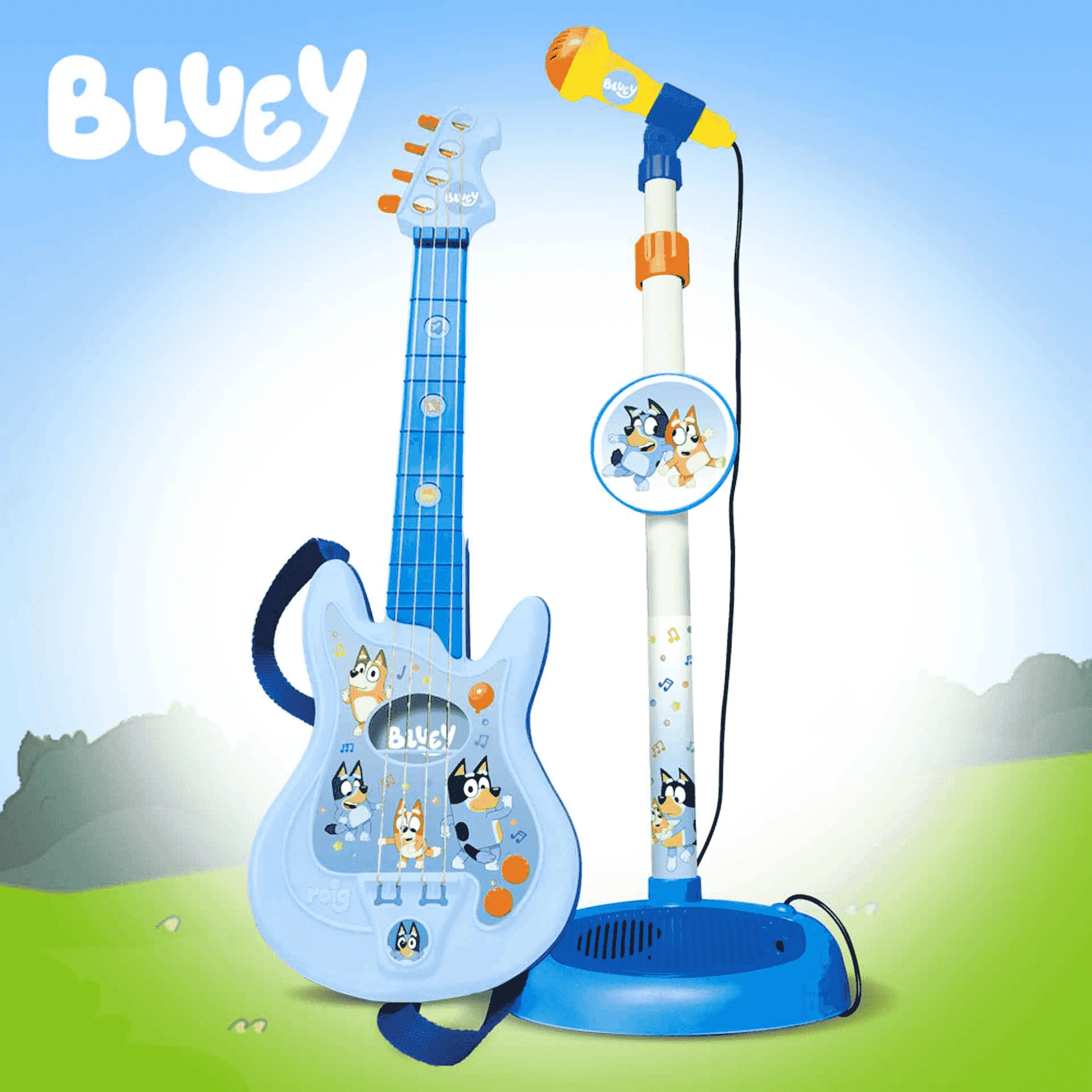 Bluey Micro y Guitarra