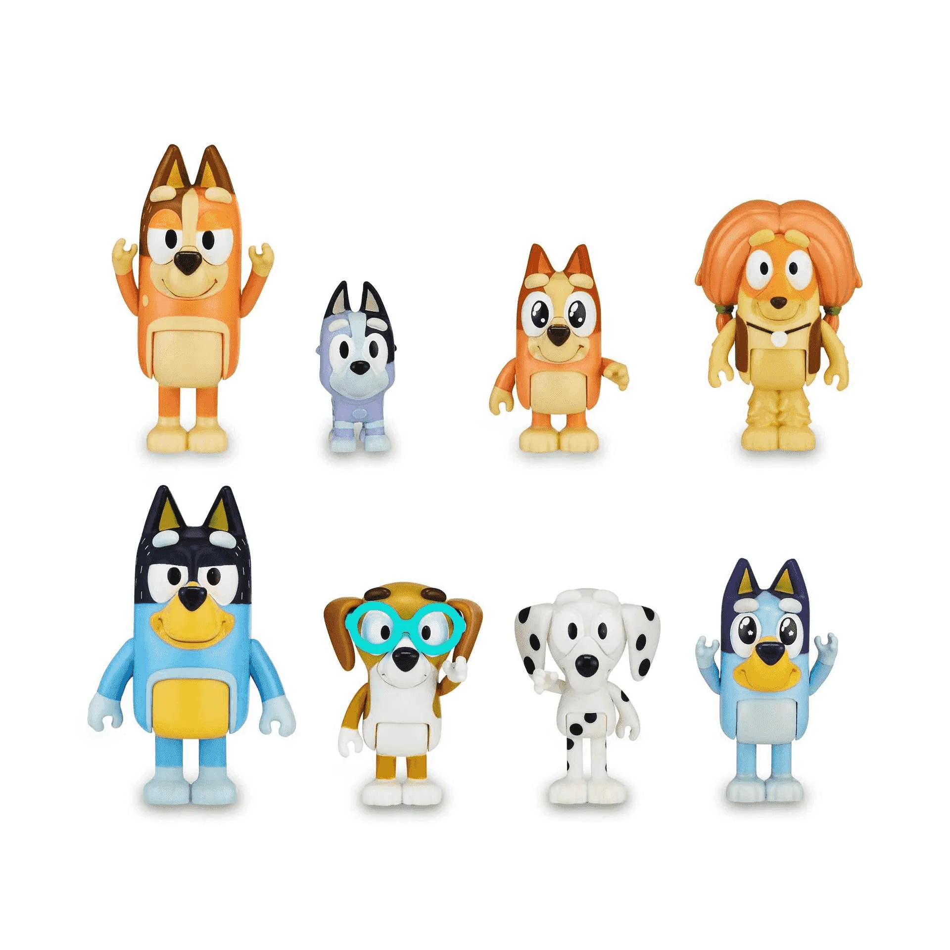 Bluey Pack 8 Figuras Familia y Compañeros del cole - Image 2