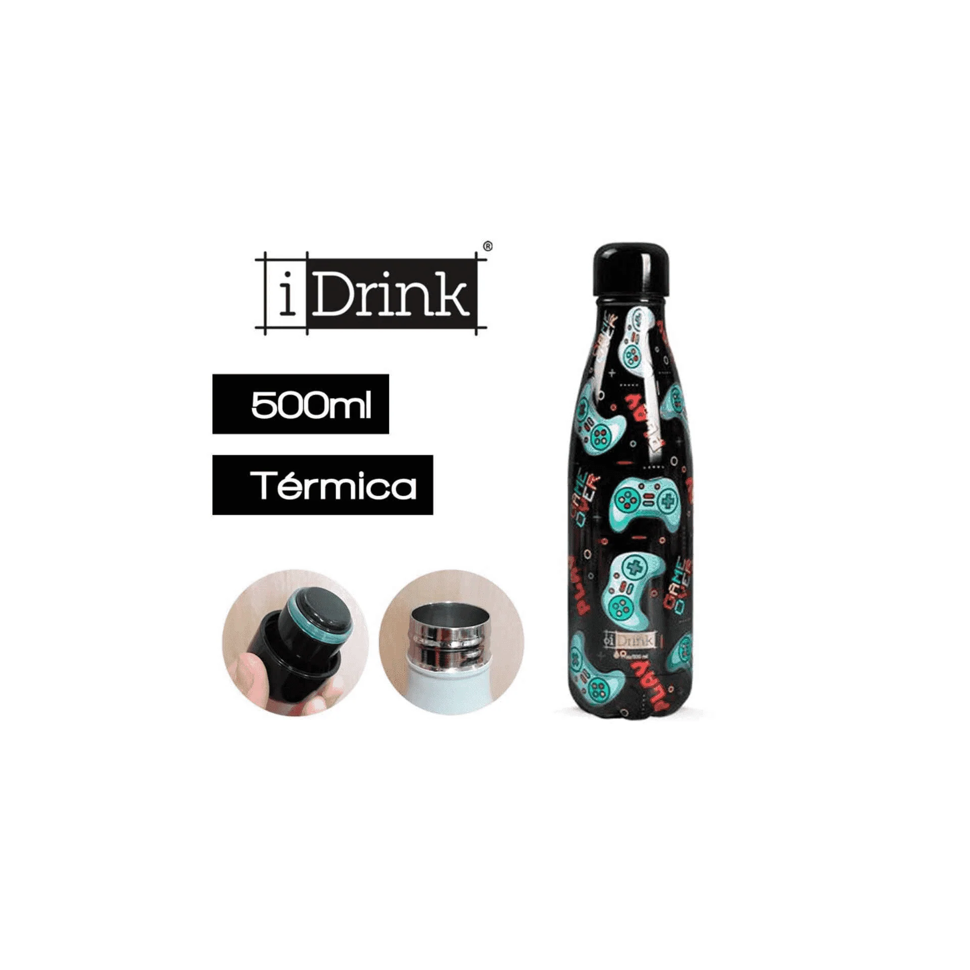 Botella Acero Gamer Let´s Play Game Over 500ml - Image 2