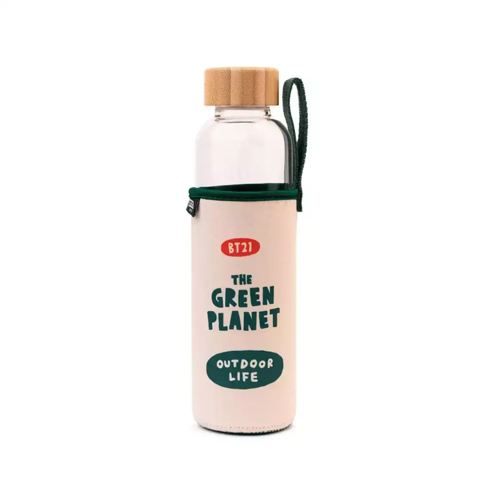 Botella de Cristal BT21 500ml con Funda de Neopreno