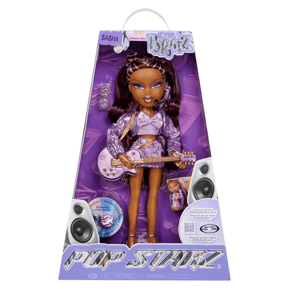 Bratz Pop Starz Doll Sasha – Muñeca estrella de la música con accesorios (6+ años) | MGA