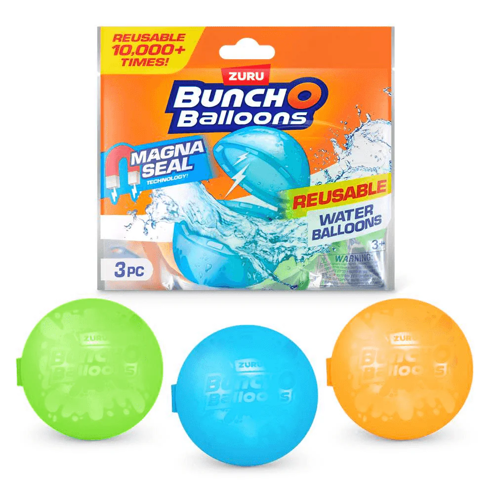 Bunch O Balloons Reusable Water Balloons – Globos de agua reutilizables (3 uds) | ZURU - Image 2