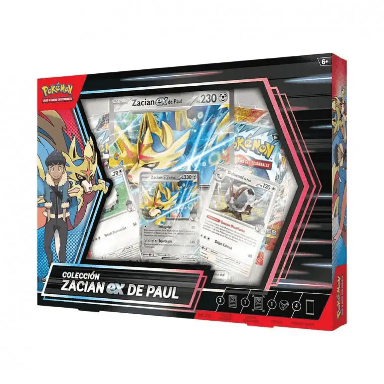Caja Pokémon Zacian ex de Paul – Escarlata y Púrpura 9 Journey Together