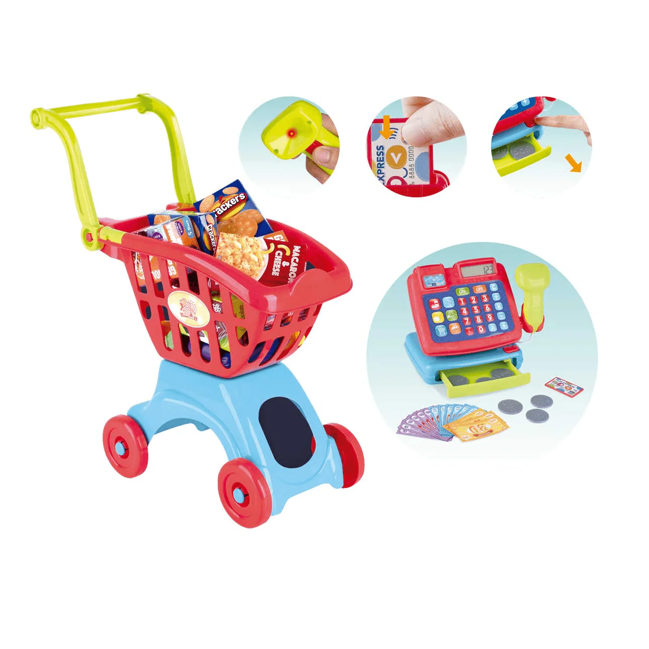 Caja Registradora y Carro de Compra Role Planet Juego de Imitación Hogar - Image 3