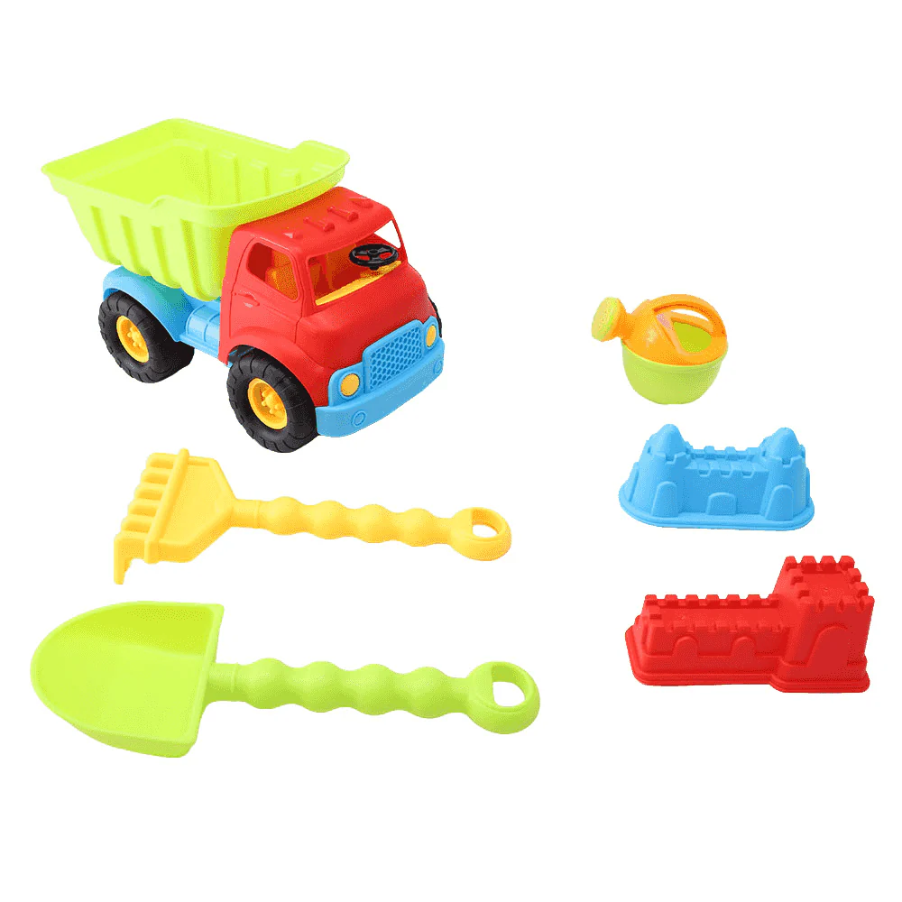 Camión volquete de playa con accesorios – Set de arena infantil surtido - Image 8